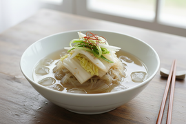 White Kimchi Cold Noodle Soup