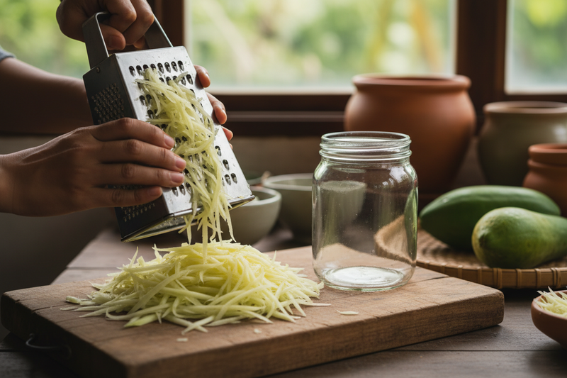 Atchara — Filipino Fermented Green Papaya Relish