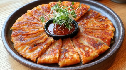 KIMCHI SPRING ONION PANCAKES ( Kimchi Pajeon 김치파전  )