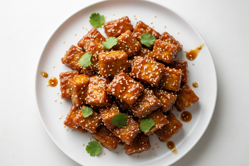 Thai Chilli Sticky Tempeh.