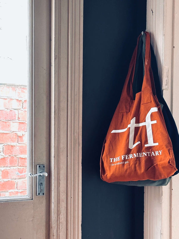TF Tote bag ~ for a cultured gut | Merchandise | The Fermentary