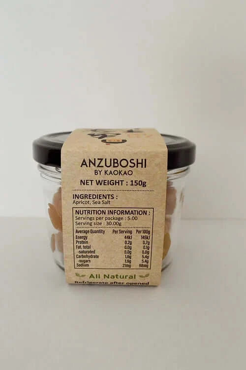 Salted Apricots (Anzuboshi) 150g | Fermented Food | Kaokao